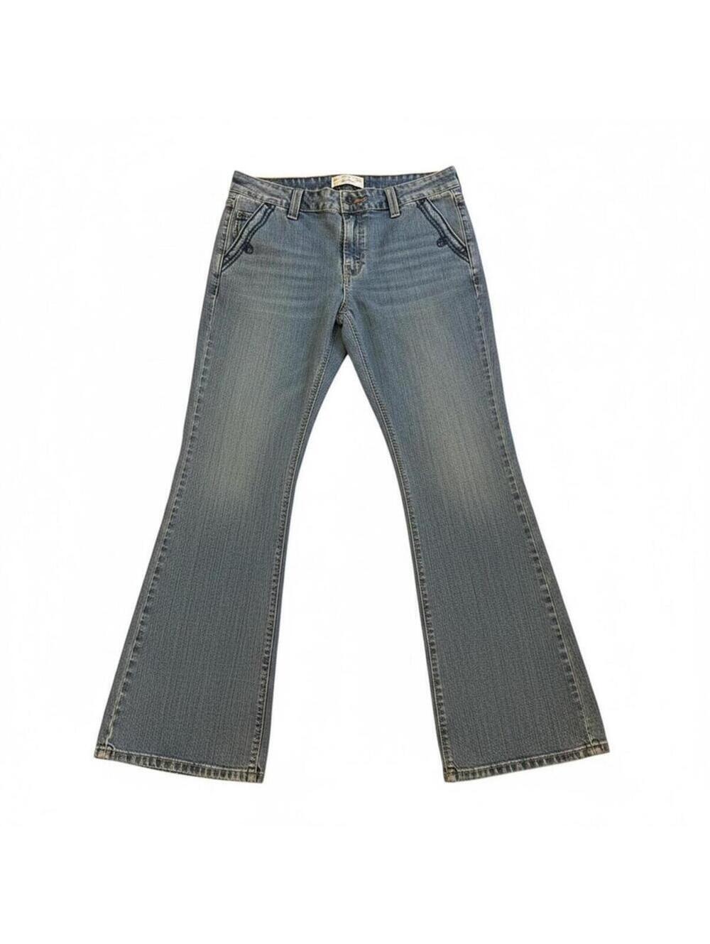 Levi Strauss Jeans Womens 12 Stretch Bootcut Light Wash Embroidered Pocket